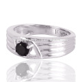 Beautiful Black Onyx Gemstone set in Prong 925 Silver Ring for All Occasions